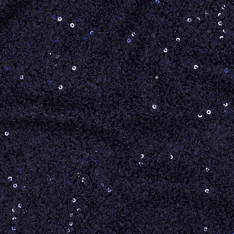 Pletené buklé Pajetky Jednobarevné provedení | Poppy Fabrics – noční modrá, image number 3