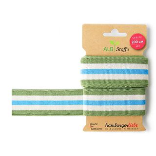 GOTS Bio žakárové stuhy STRIPE ME COLLEGE [200 cm | 3,5 cm] | Albstoffe | Hamburger Liebe, 