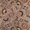 Dekorační látka Žakár Elegantní mandala – tmavá taupe/burgundská červená,  thumbnail number 1