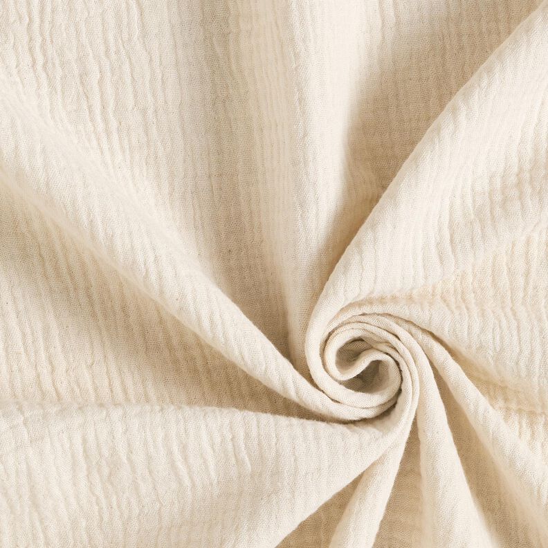 Mu&scaron;el&iacute;n / dvojit&aacute; mačkan&aacute; tkanina Směs lnu Uni  &ndash; př&iacute;rodni,  image number 1