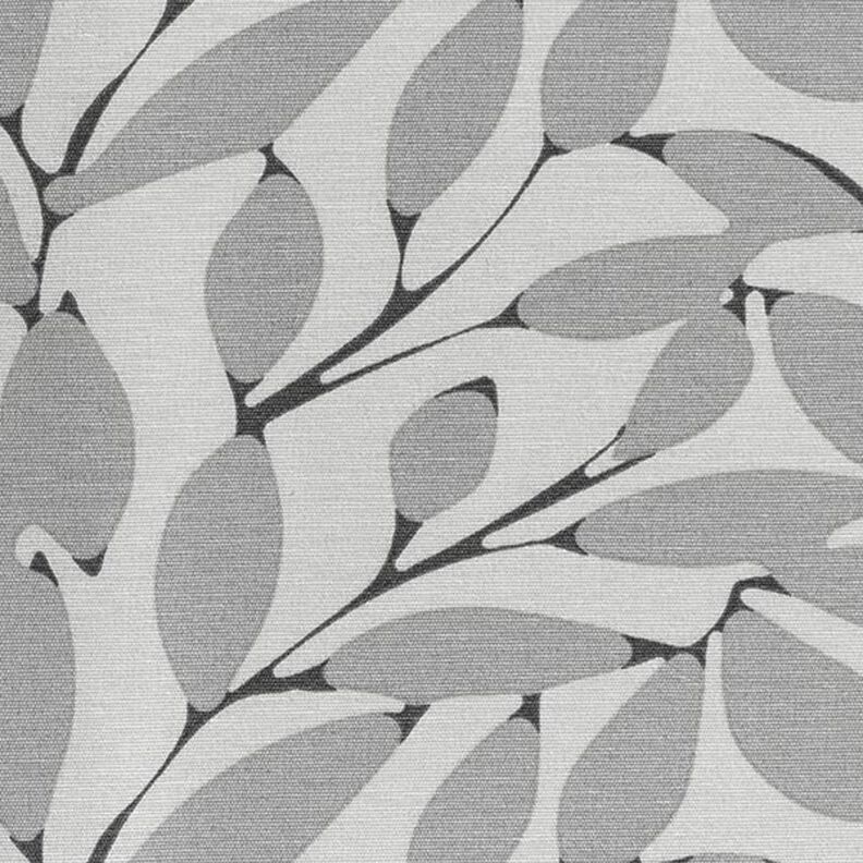 Dekorační látka Plátno Rozmazané listy – mlhově šedá/šedá,  image number 5