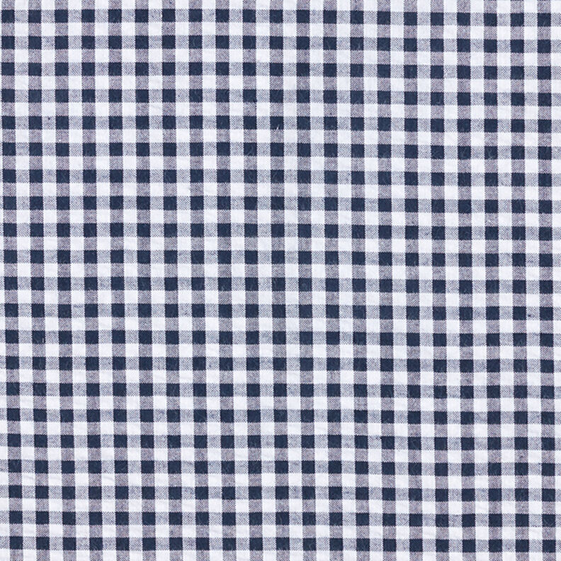 Seersucker bavlněná směs káro vichy – namornicka modr, image number 1