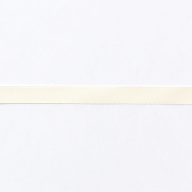 Saténová stuha [9 mm] – vlněná bílá,  image number 1