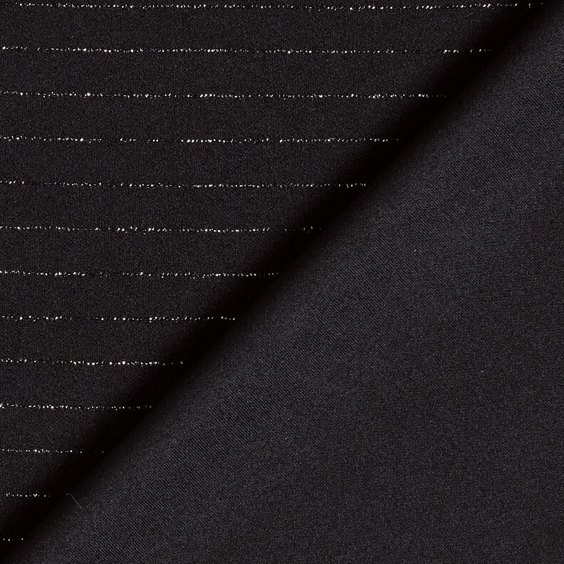 Kalhotov&aacute; strečov&aacute; l&aacute;tka s třpytiv&yacute;mi proužky &ndash; čern&aacute;/stř&iacute;brn&aacute; metalick&aacute;,  image number 4