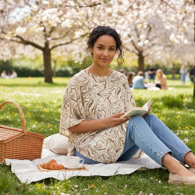 Směs lnu Mramor &ndash; mandlov&aacute;/mocca,  image number 5