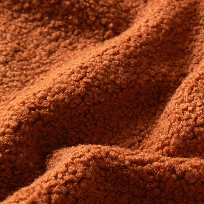 Čalounická látka Vzhled ovčí kůže – terracotta, image number 2