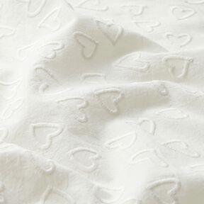 Batist vyšívaná srdce | Poppy Fabrics – slonová kost, 
