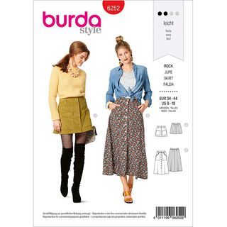 Sukně, Burda 6252 | 34-44, 