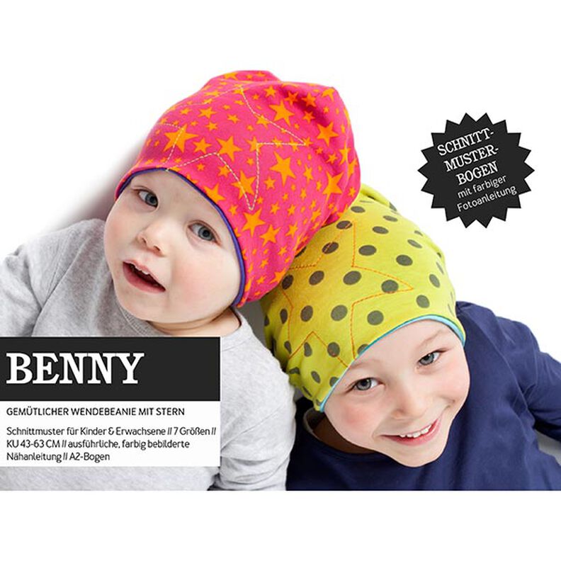BENNY – oboustranná čepice pro velké i malé, Studio Schnittreif,  image number 1