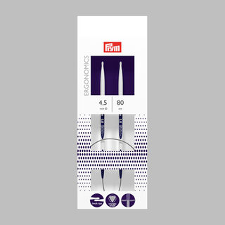 4,5|80cm Kruhová pletací jehlice Ergonomics | Prym, 