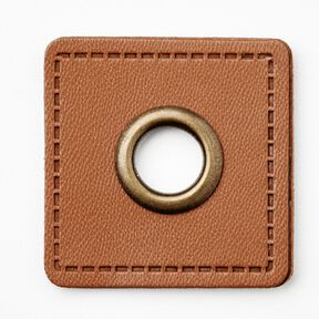 Nášivka na knoflíkovou dírku [30 x 30 mm] – bronzová/mědená, 