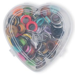 Grommet s ručním svorkou, v srdíčkové krabičče [11 mm] | Prym – červená, 