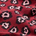 Francouzské froté letní teplákovina Leopard – karmínově červená/růžová, 