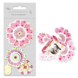 Sada pro tvoření pop-up Flower Power  – růžová, 