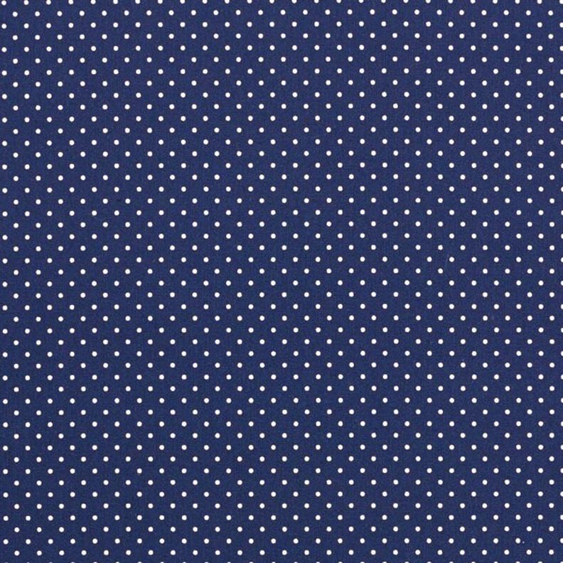 Bavlněný popelín Malé puntíky – namornicka modr/bílá,  image number 1