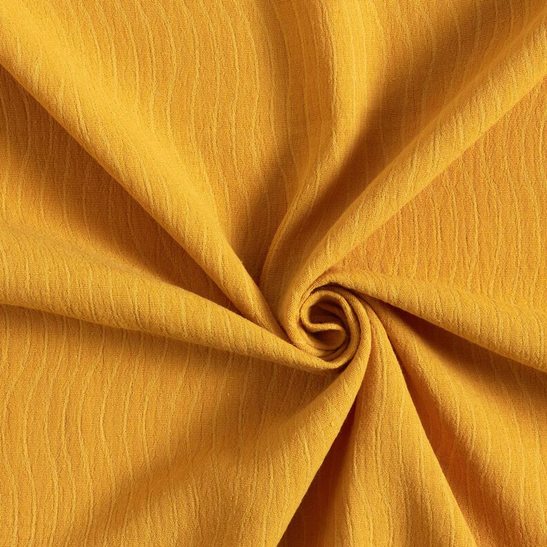 Směs lnu a bavlny Žakár Vlnkový vzor – kari žlutá,  image number 4