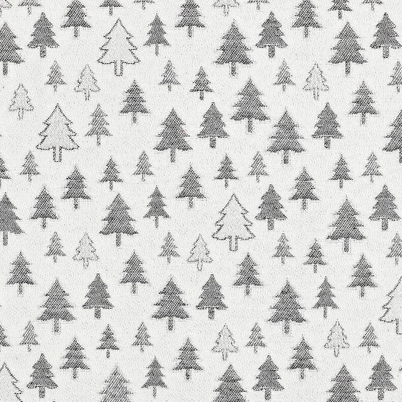 Dekorační látka Žakár Třpytivé jedle – antracitová/stříbrná,  image number 1