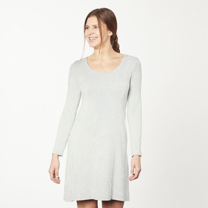 Bavlněný žerzej Tulipány – vlněná bílá,  image number 6