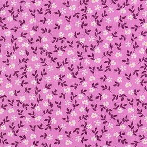 GOTS Bavlněný popelín Rozsypané kvítky | Poppy Fabrics – pink/bílá, 
