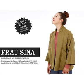 FRAU SINA – kimonový kabátek se šikmými kapsami, Studio Schnittreif  | XS -  XXL, 