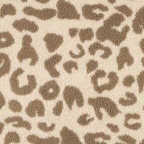 Plyš teddy Leopard – přírodni/tmavá taupe, 
