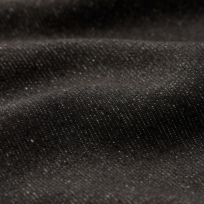Těžký bavlněný denim – černá,  image number 2