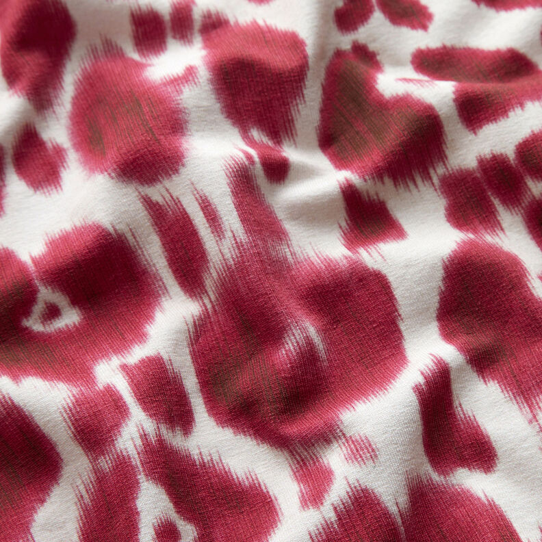 GOTS Francouzské froté Batikovaný leopardí vzor | TCC x LOOKS by Wolfgang Joop – lesní plody/kremová,  image number 3