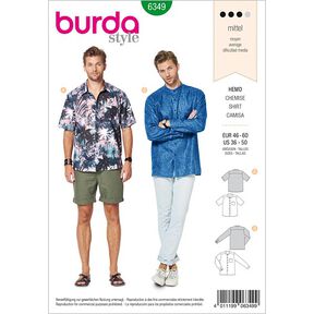 Pánská košile, Burda 6349 | 46 - 60, 