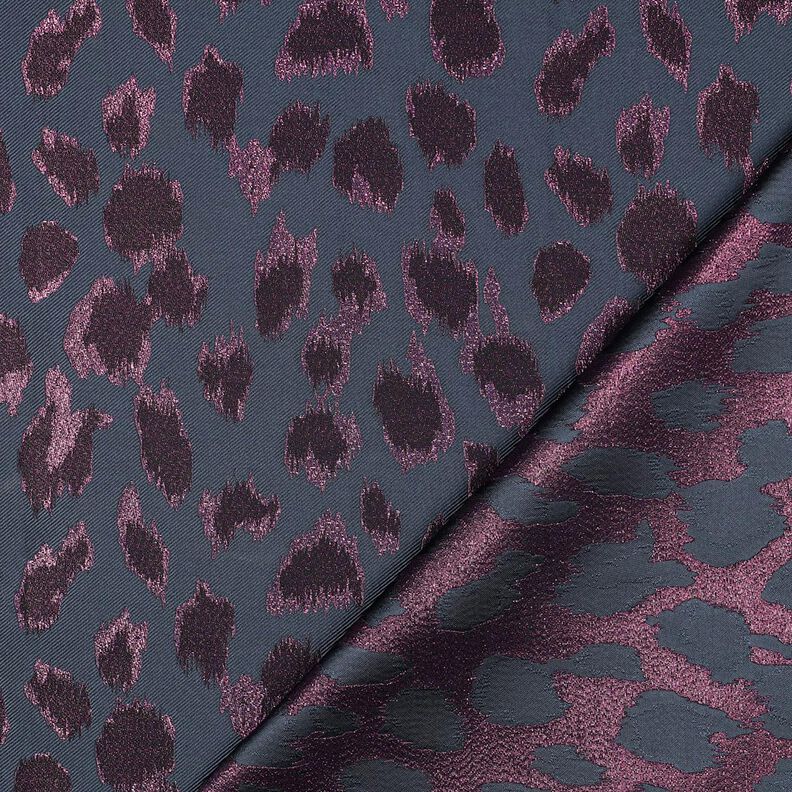 Žakár Leopard Metalický | Poppy Fabrics – antracitová,  image number 4