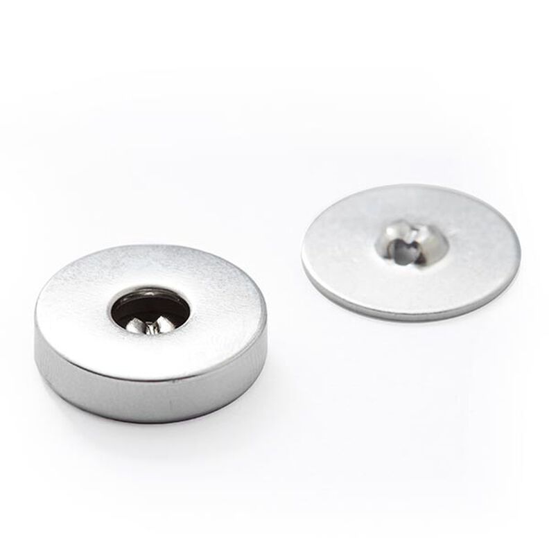 Magnetický knoflík [  Ø18 mm ] – stříbrná kovový,  image number 1