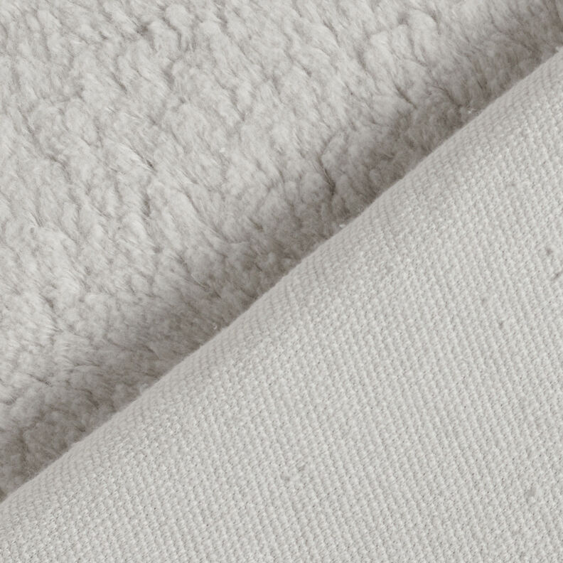 Materiál sherpa Směs s bavlnou Jednobarevné provedení – stříbrně šedá,  image number 4