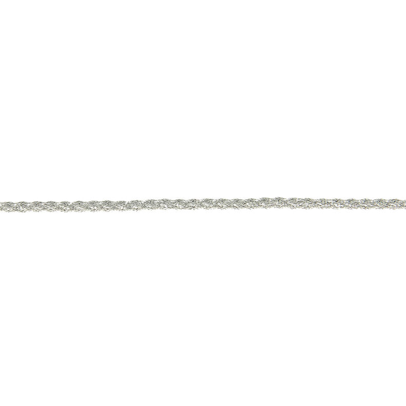 Metalický Šňůrka [Ø 2 mm] – stříbrná metalická,  image number 1