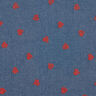 Šambré Srdíčka křížkovým stehem – džínově modrá,  thumbnail number 1