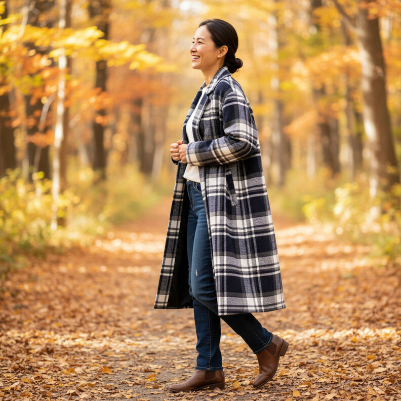 Kab&aacute;tov&aacute; l&aacute;tka s kože&scaron;inov&yacute;m podkladem kostkovan&aacute; &ndash; nočn&iacute; modr&aacute;/břidlicově &scaron;ed&aacute;,  image number 6