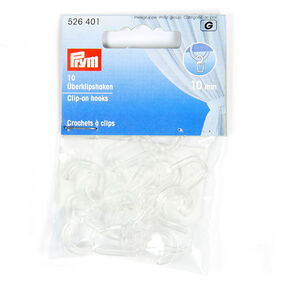 Háčky s klipem [10 mm] 10 ks – transparentní | Prym, 