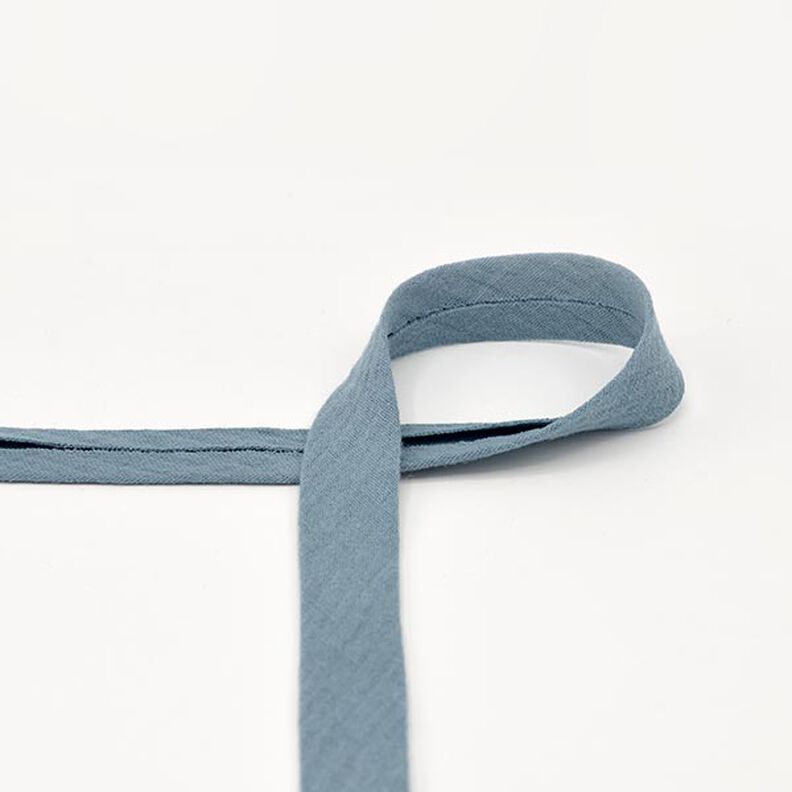 Šikmý proužek Mušelín [20 mm] – světle džínová modrá,  image number 1
