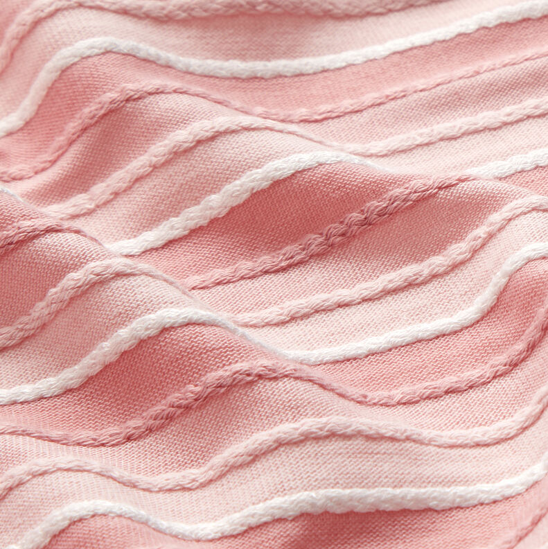 Jemné pletené proužky šňůry – růžová/bílá,  image number 2