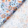 Viskózový popelín moře květin – světle modra/broskvově oranžová,  thumbnail number 4
