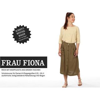 FRAU FIONA sukně s knoflíkovou légou a velkými kapsami | Studio Schnittreif | XS-XXL, 