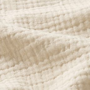 Mu&scaron;el&iacute;n / dvojit&aacute; mačkan&aacute; tkanina Směs lnu Uni  &ndash; př&iacute;rodni, 