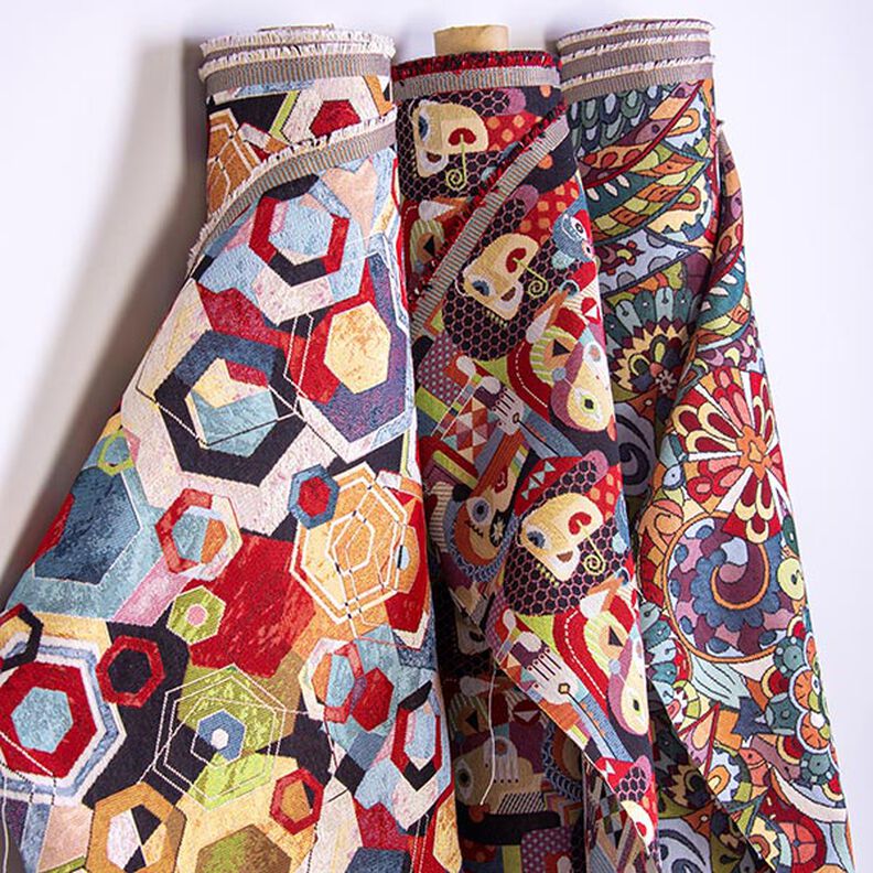 Dekoračn&iacute; l&aacute;tka gobel&iacute;n Abstraktn&iacute; obličeje &ndash; čern&aacute;,  image number 3