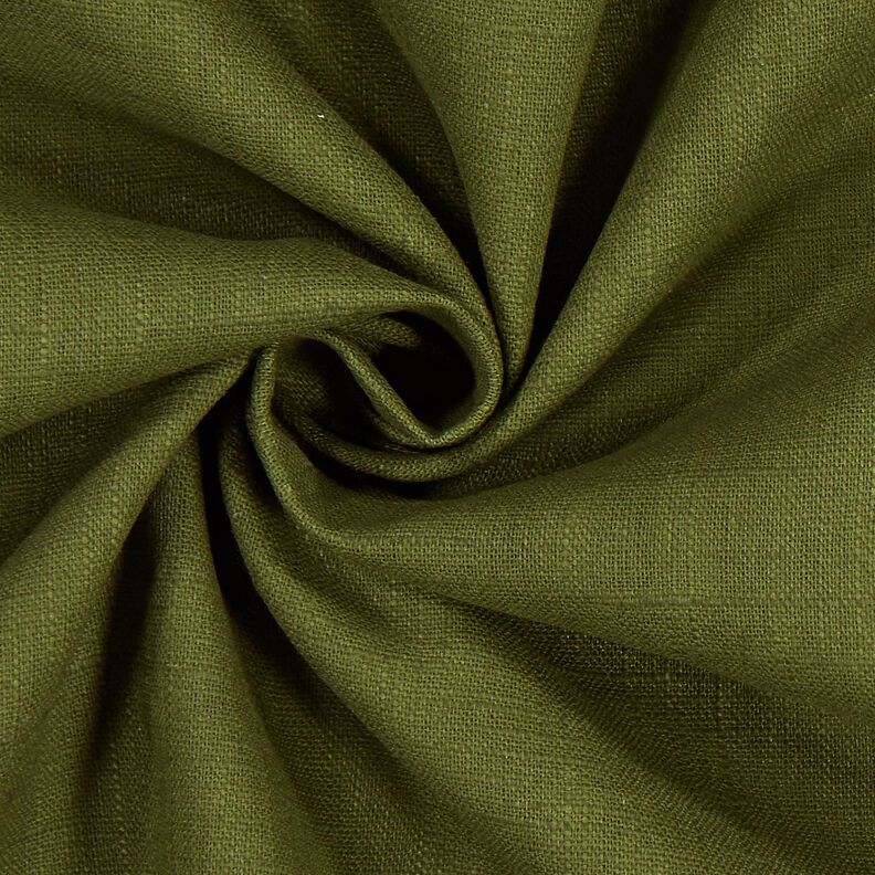 Lněná látka Ramie mix medium – tmave olivová,  image number 3