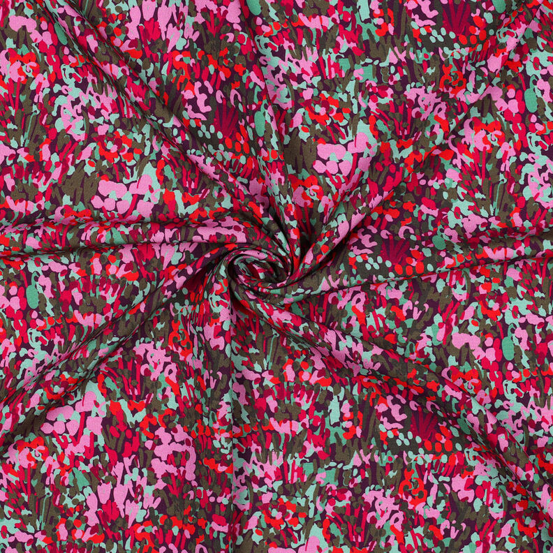 LENZING™ ECOVERO™ viskózová tkanina Colorful Garden Digitaldruck | Nerida Hansen – švestková/chili,  image number 3
