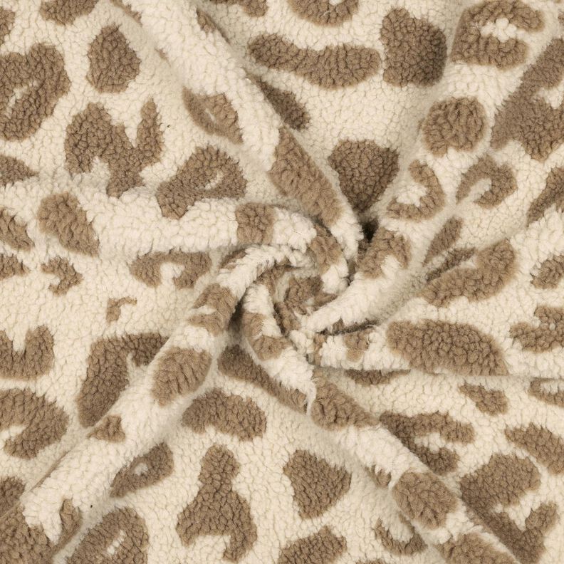 Plyš teddy Leopard – přírodni/tmavá taupe,  image number 3