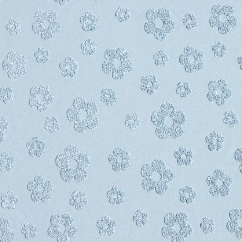 Froté žerzej Květiny – stříbřitě modrá, image number 1