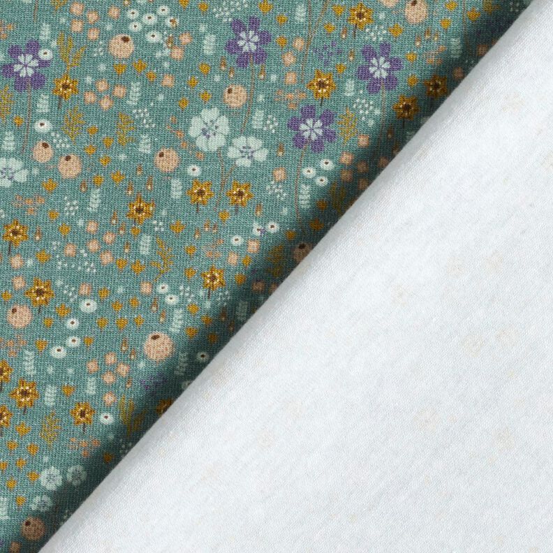 Bavlněn&yacute; žerzej Lesn&iacute; květinov&aacute; louka digit&aacute;ln&iacute; potisk &ndash; r&aacute;kosove zelen&aacute;,  image number 4