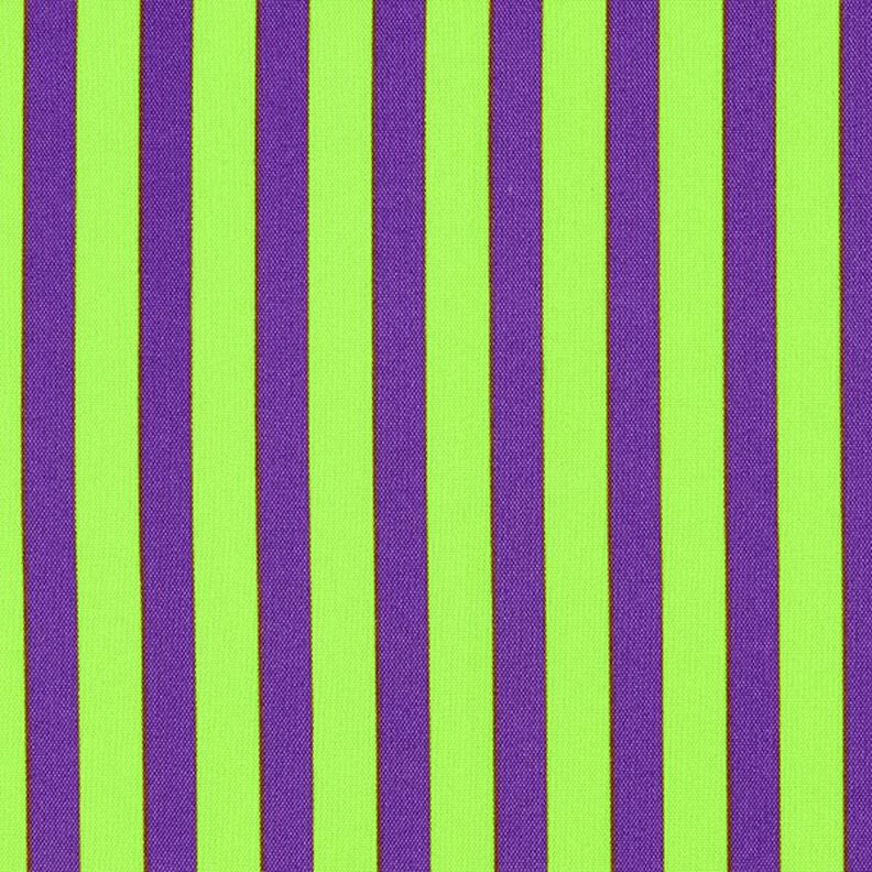 Karnevalová tkanina se svislými pruhy – žlutá neonová/světle fialova,  image number 1