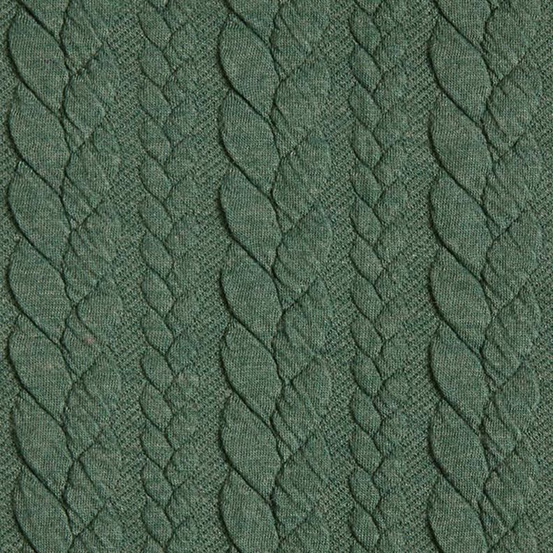 Žakárové žerzejové kloké Copánkový vzor – tmavě zelená,  image number 1