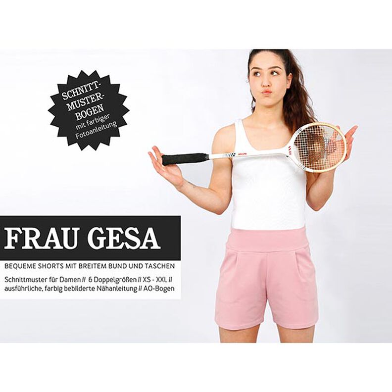 FRAU GESA – pohodlné šortky se širokým pasem, Studio Schnittreif  | XS -  XXL,  image number 1