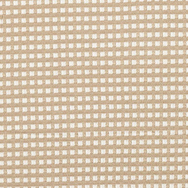 Žakárový žerzej se směsí viskózy – béžová/bílá,  image number 1
